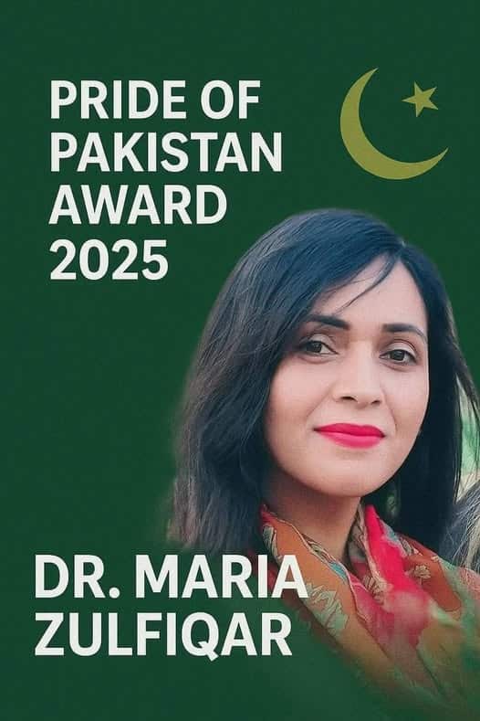 Maria Zulfiqar Honored with Pride of Pakistan