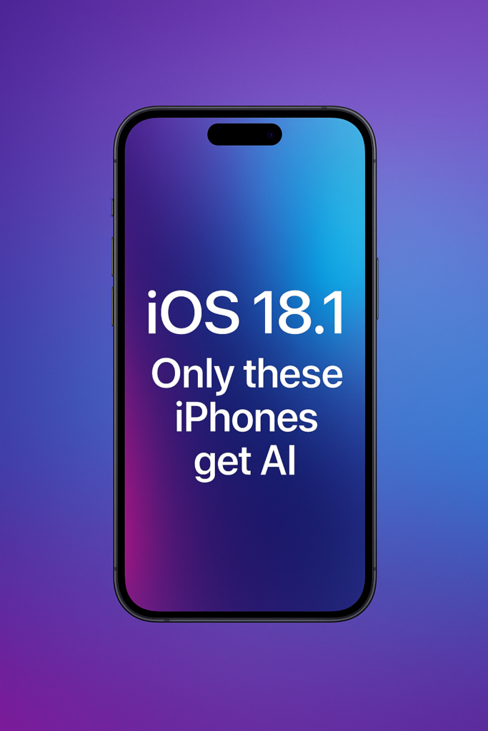 iOs 18.1 update with Ai Support