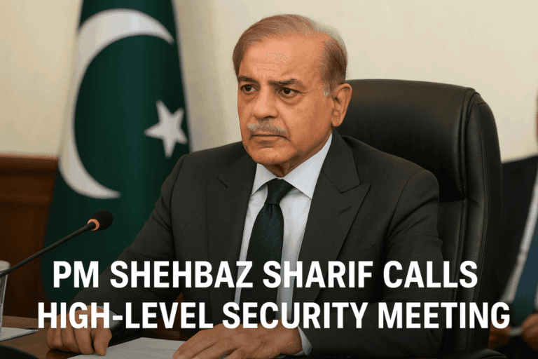 Prime Minister Shehbaz Sharif calls high-level security meeting