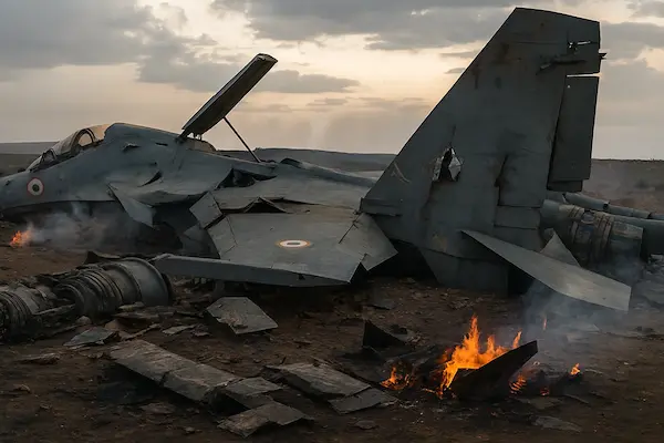 HAL Tejas fighter jet crashed
