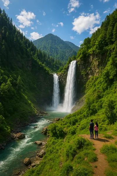 Dhani Waterfall Muzaffarabad in Neelum Valley, Azad Kashmir